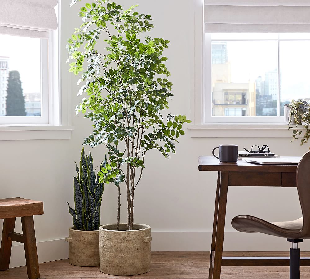 Faux Green Leaf Tree