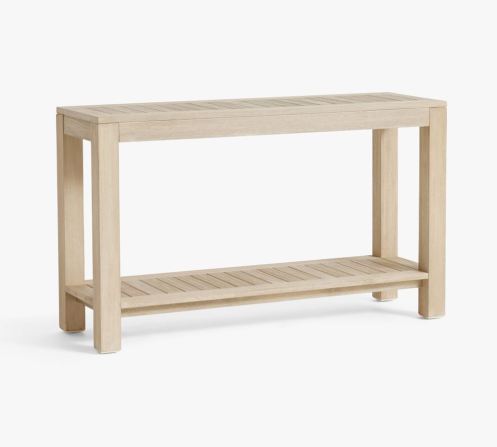 Indio Eucalyptus Outdoor Console Table 51" | Pottery Barn
