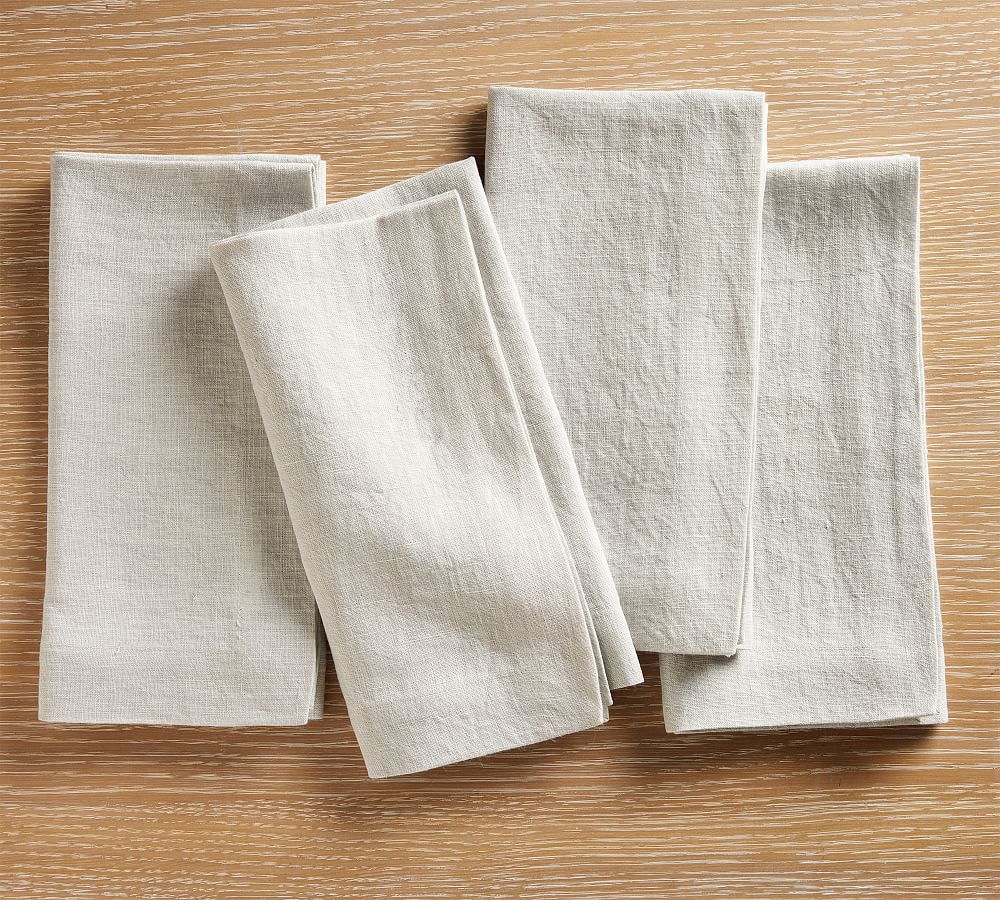 Mason Oversized Linen Napkins - Soft Gray