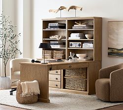 Printer's Medium Peninsula Desk Suite (104&quot;)