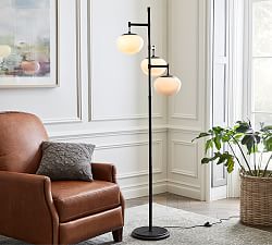 Callahan Milk Glass Floor Lamp (71&quot;)