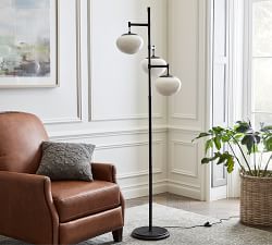 Callahan Milk Glass Floor Lamp (71&quot;)