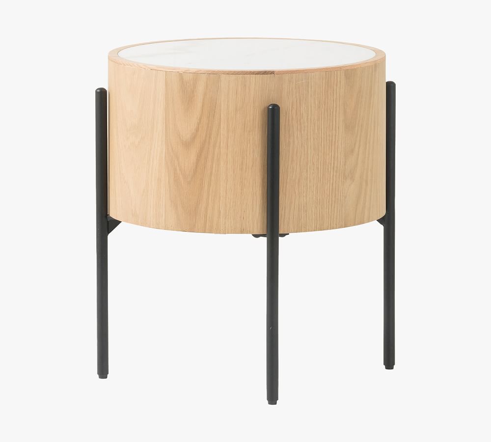 Canon Round Marble End Table