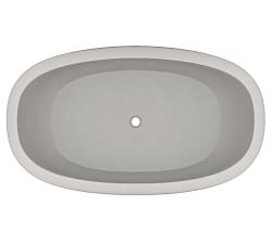 Holas 62&quot; Handcrafted Freestanding Concrete Bathtub