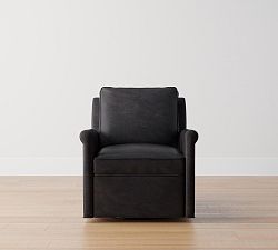 Open Box: Tyler Roll Arm Leather Swivel Recliner