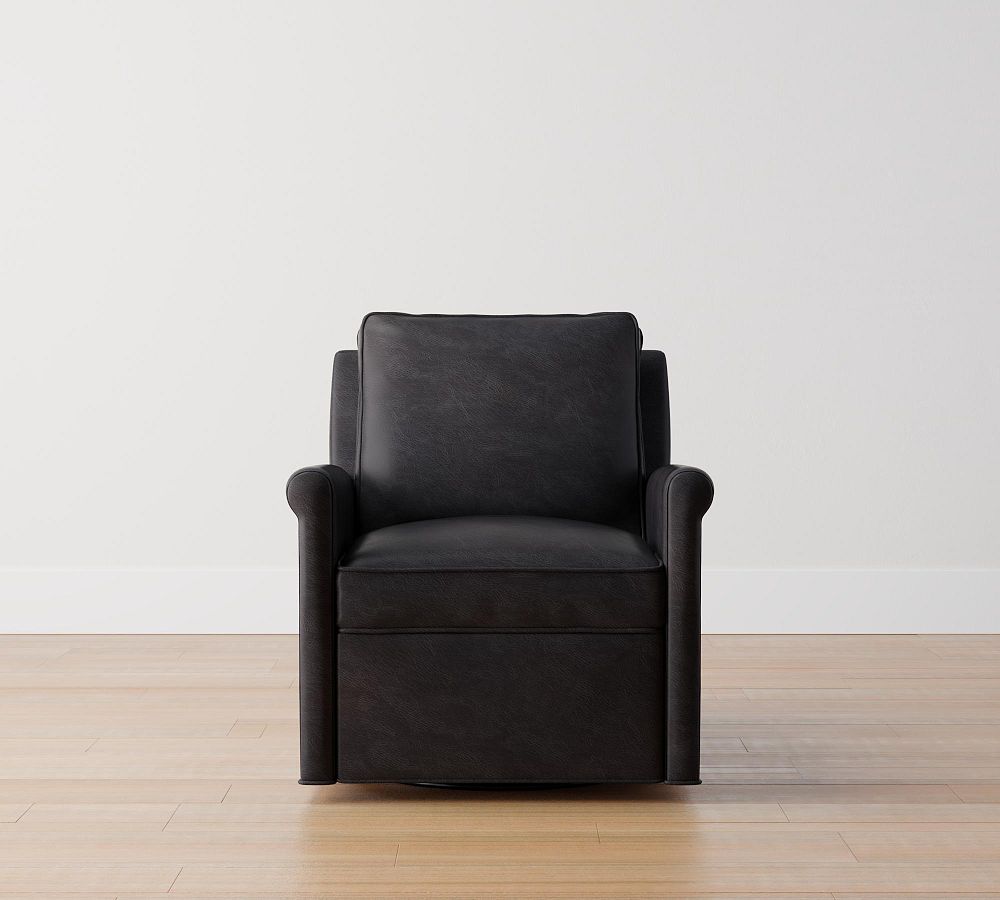 Open Box: Tyler Roll Arm Leather Swivel Recliner