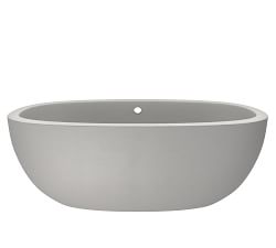 Holas 62&quot; Handcrafted Freestanding Concrete Bathtub
