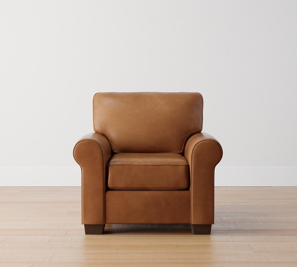 Open Box: Buchanan Roll Arm Leather Chair