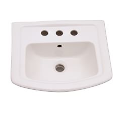 Avery 18&rdquo; Ceramic Single Pedestal Sink