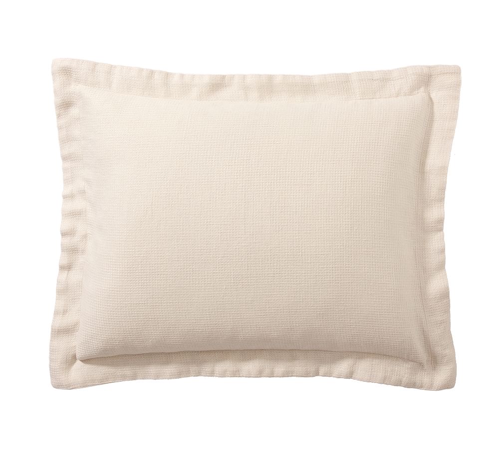 European Flax Linen Waffle Sham