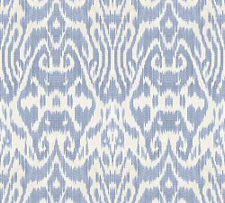 Ava Ikat Wallpaper, Sample - Blue