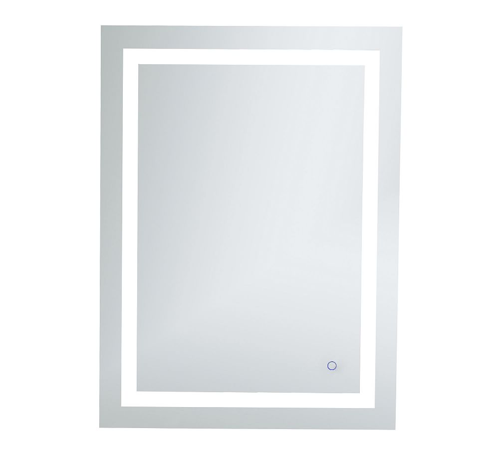 Marina 27x36" Polished Nickel LED Lighted Mirror