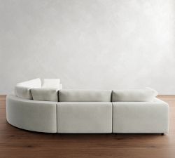 Dream Square Arm 5-Piece Curved Wedge Sectional (137&quot;)