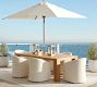 9' Round Outdoor Patio Umbrella &ndash; Teak Tilt Frame&#8203;