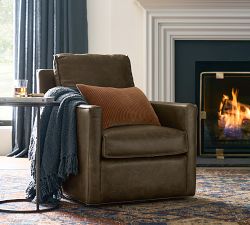 Duncan Leather Swivel Chair