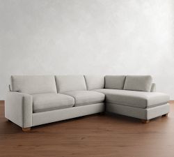 PB Comfort Modern Square Arm Return Bumper Sectional (121&quot;)
