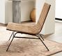 Shay Woven Leather Accent Chair