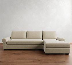Big Sur Roll Arm Chaise Sectional (115&quot;&ndash;157&quot;)