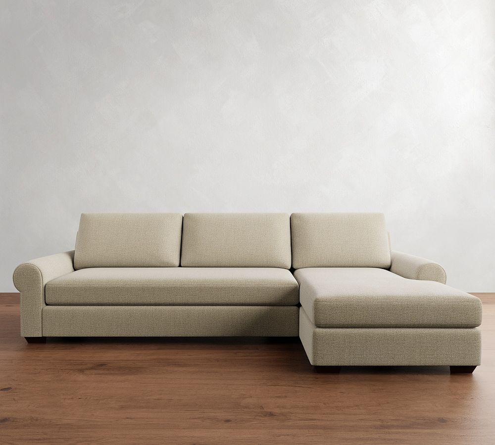 Big Sur Roll Arm Chaise Sectional (115&quot;&ndash;157&quot;)