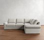 Big Sur Roll Arm Slipcovered 3-Piece Sectional (115&quot;)