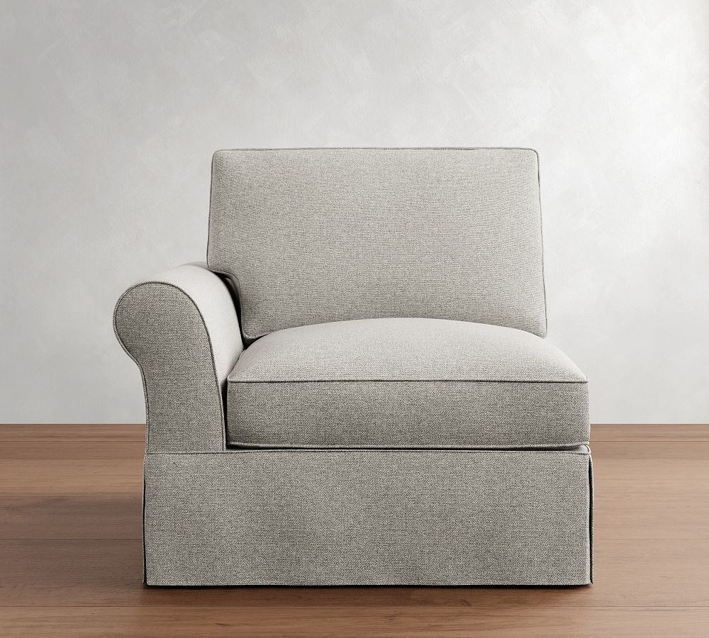 Build Your Own PB Comfort Roll Arm Slipcovered Sectional