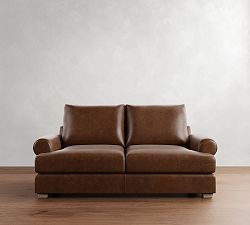 Canyon Roll Arm Leather Sofa (77&quot;&ndash;102&quot;)