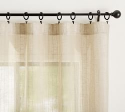 Open Box: Emery Linen Pinstripe Sheer Curtain