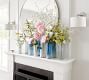 Linen Drum Shade Straight Arm Sconce (10'')