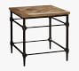 Parquet Square Reclaimed Wood End Table (23.5&quot;)