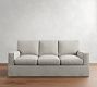 PB Comfort Square Arm Slipcovered Sleeper Sofa with Memory Foam Mattress (74&quot;&ndash;87&quot;)