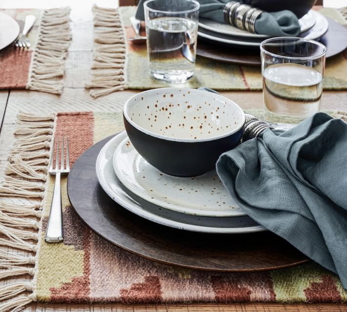Rustic Speckled Handcrafted Terracotta Salad Plates Set of 4