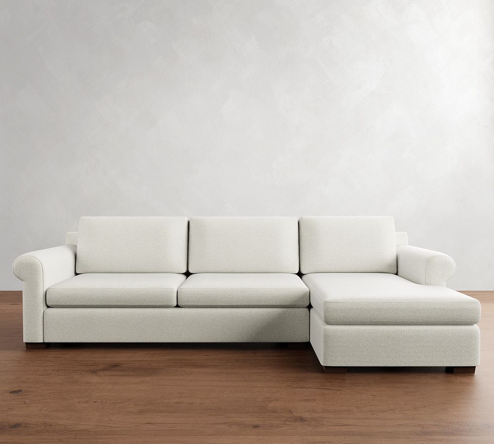 Shasta Roll Arm Chaise Sleeper Sectional (111&quot;)