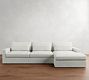 Westwood Square Arm Deep Seat Chaise Sectional (130&quot;&ndash;136&quot;)