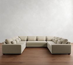 Big Sur Square Arm Deep Seat U-Shaped Sectional (158&quot;&ndash;190&quot;)