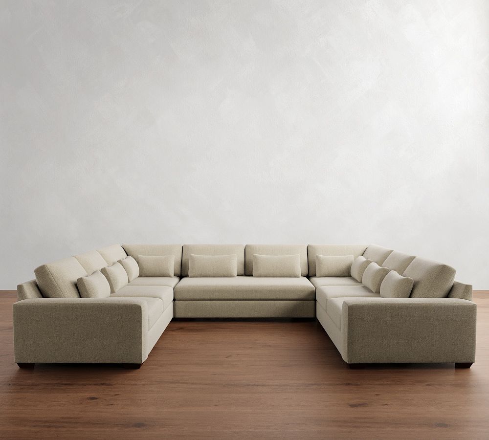 Big Sur Square Arm Deep Seat U-Shaped Sectional (158&quot;&ndash;190&quot;)