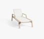 Indio Eucalyptus &amp; Mesh Stackable Outdoor Single Chaise Lounge, Set of 2