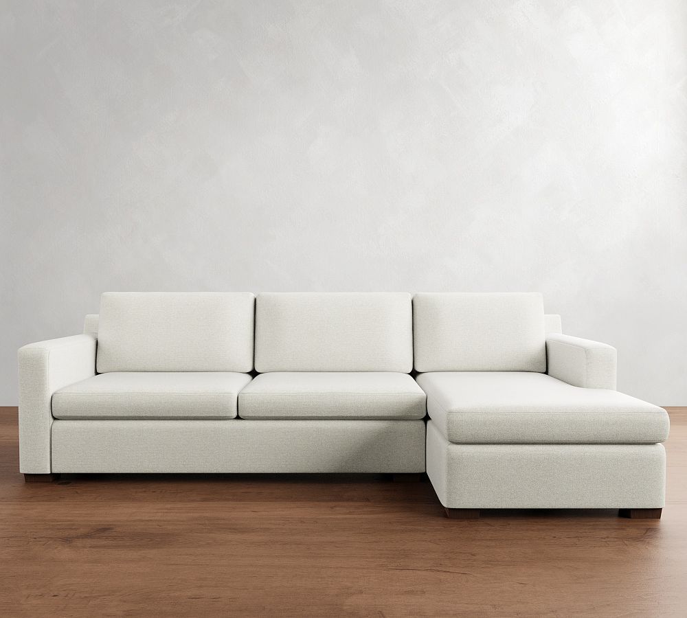 Shasta Square Arm Chaise Sleeper Sectional (117&quot;)