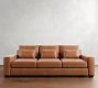 Big Sur Square Arm Deep Seat Leather Sofa (76&quot;&ndash;105&quot;)