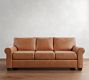 Buchanan Roll Arm Leather Sleeper Sofa (87&quot;)