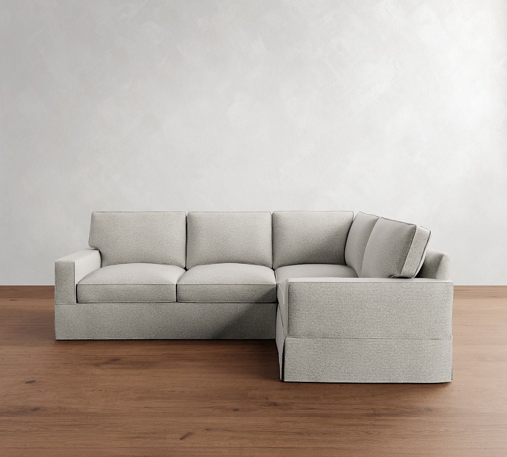 PB Comfort Square Arm Slipcovered 3-Piece Sectional (106&quot;)