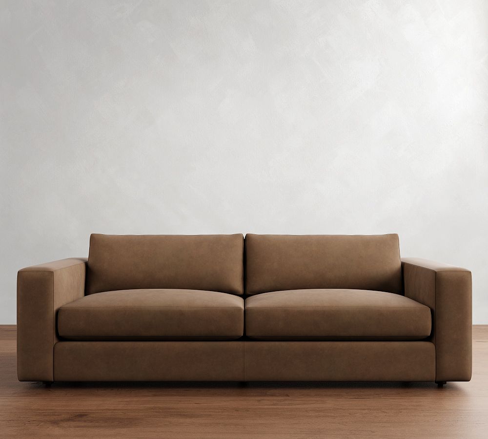 Carmel Wide Arm Leather Sofa (62&quot;&ndash;122&quot;)