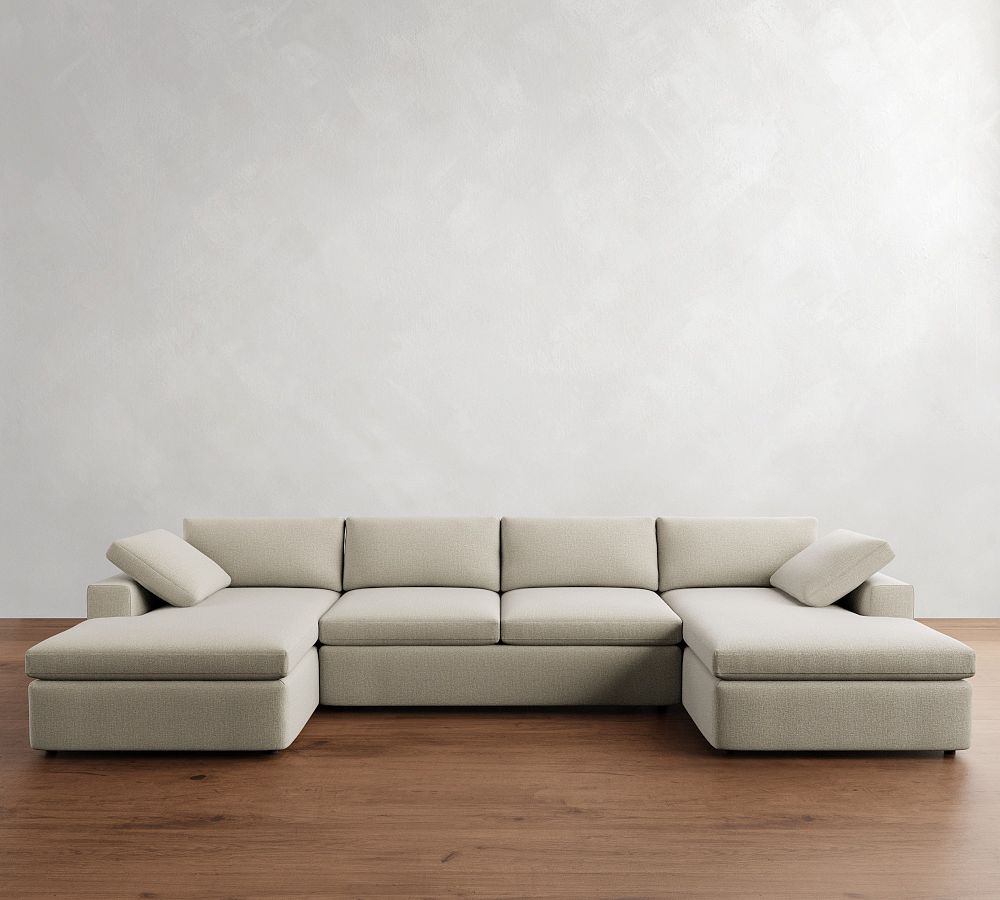 Dream Wide Arm Double Chaise Sectional (154&quot;&ndash;174&quot;)
