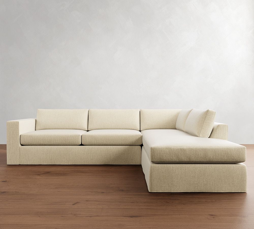 Carmel Wide Arm Slipcovered Return Bumper Sectional (113&quot;&ndash;125&quot;)