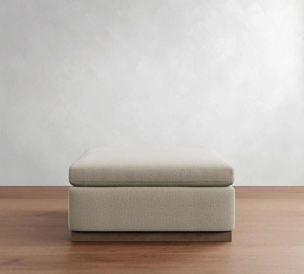 Dream Wide Arm Wood Base Sectional Ottoman