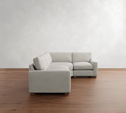 PB Comfort Modern Square Arm 3-Piece Wedge Sectional (115&quot;)