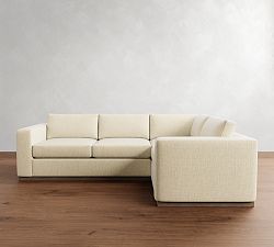 Carmel Wide Arm Wood Base 3-Piece Sectional (113&quot;)