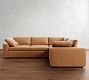 Dream Wide Arm Leather 3-Piece Sectional (120&quot;)