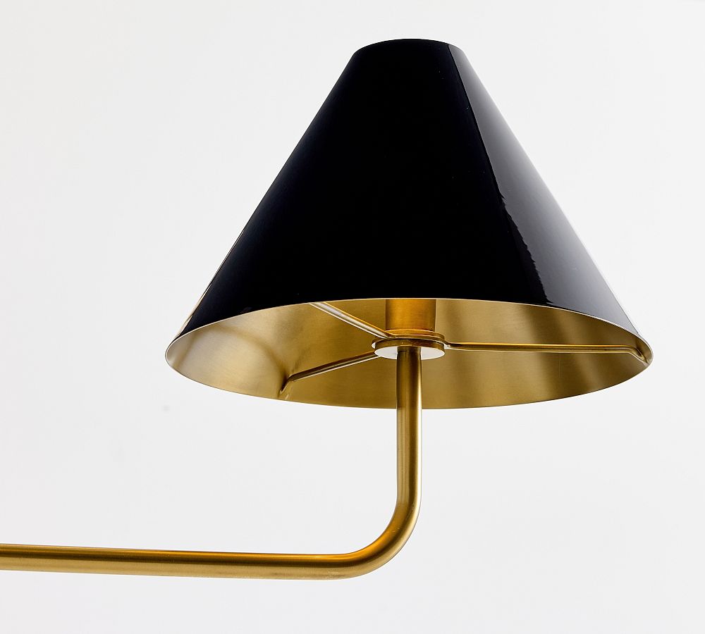 Monroe Mobile Black Enamel Shade, Set of 2 (10&quot;)