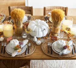 Silver Pumpkin Place Card Holders - Set of 4