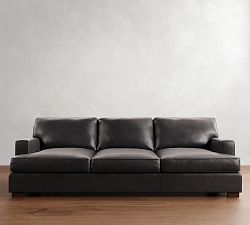Townsend Square Arm Leather Sofa Collection (78&quot;&ndash;101&quot;)